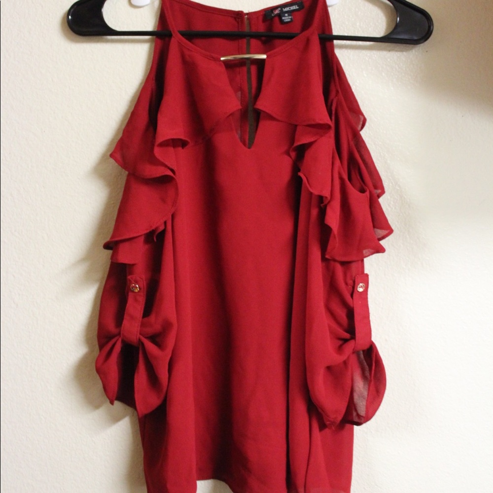 Red dress shirt